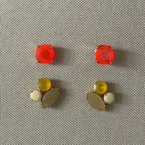 kate spade statement earring duo, colorful stones
